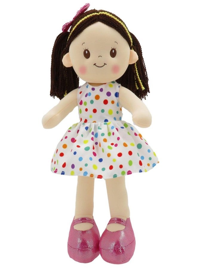 Linzy Toys 16 Inch Colorful Polka Dot Adalyn Soft Plush Rag Doll for Girls - Stuffed Sleeping Cuddle Buddy for Toddlers, Infants, Babies - Cute Hug Doll, Muneca de Trapo para Niña, Toy Gift for Kids - Image 1